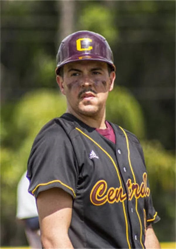 Central Michigan Chippewas Custom Black Baseball Game Jersey College Football Jersey football jersey product view 1