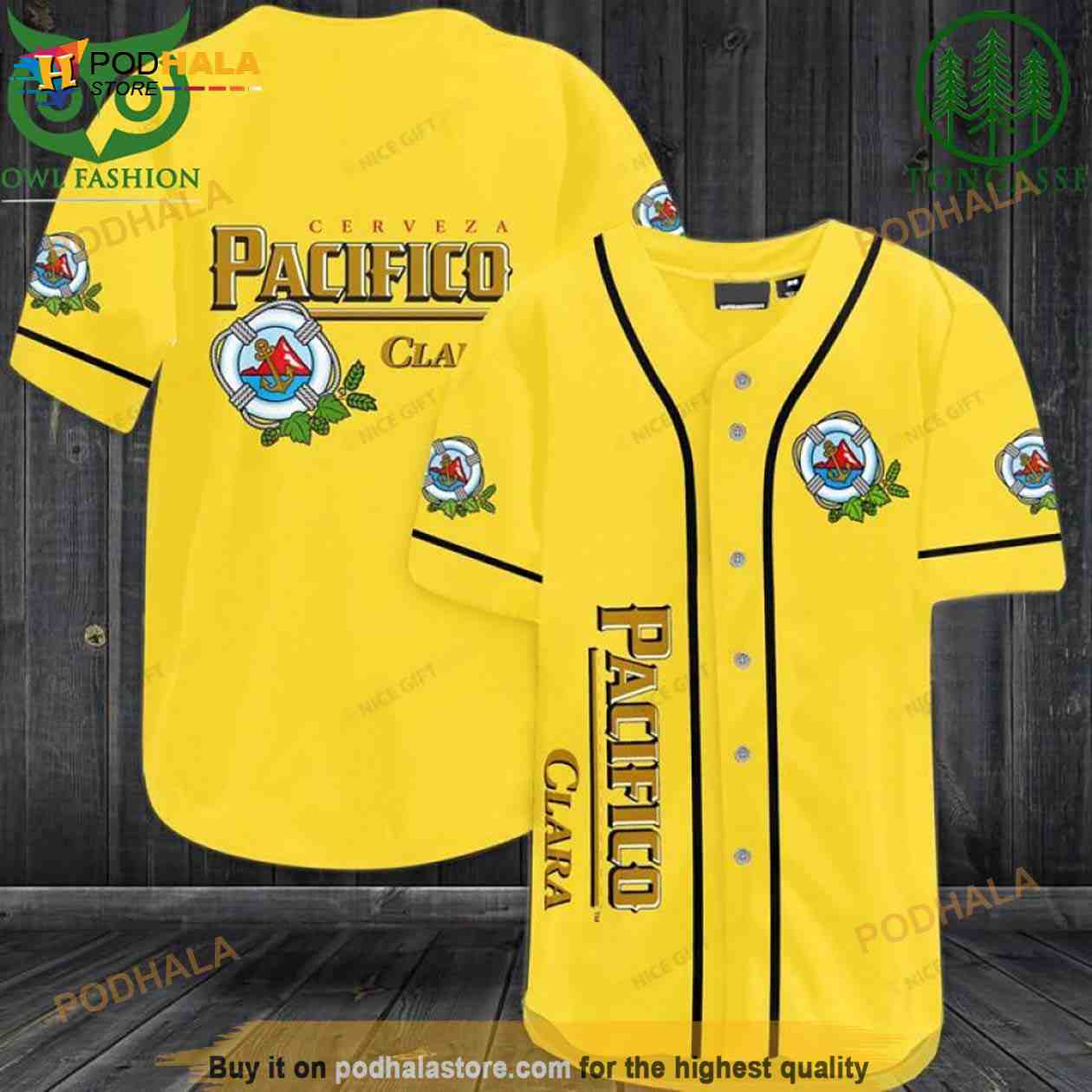 Cerveza Pacifico Clara 3D Baseball Jersey Shirt baseball jersey product view 1