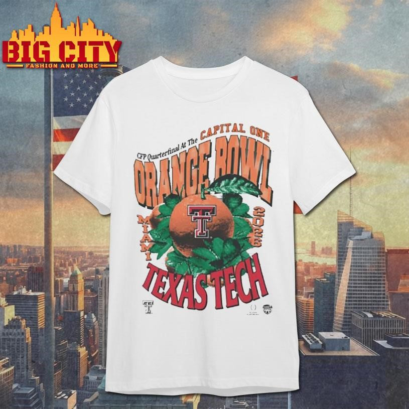 Cfp Quarterfinal At The Capital One Orange Bowl Texas Tech Red Raiders Miami 2025 Shirt Unisex T-shirt, Sweatshirt, Hoodie, Long Sleeve Tee - T-Shirt, Sweatshirt, Hoodie