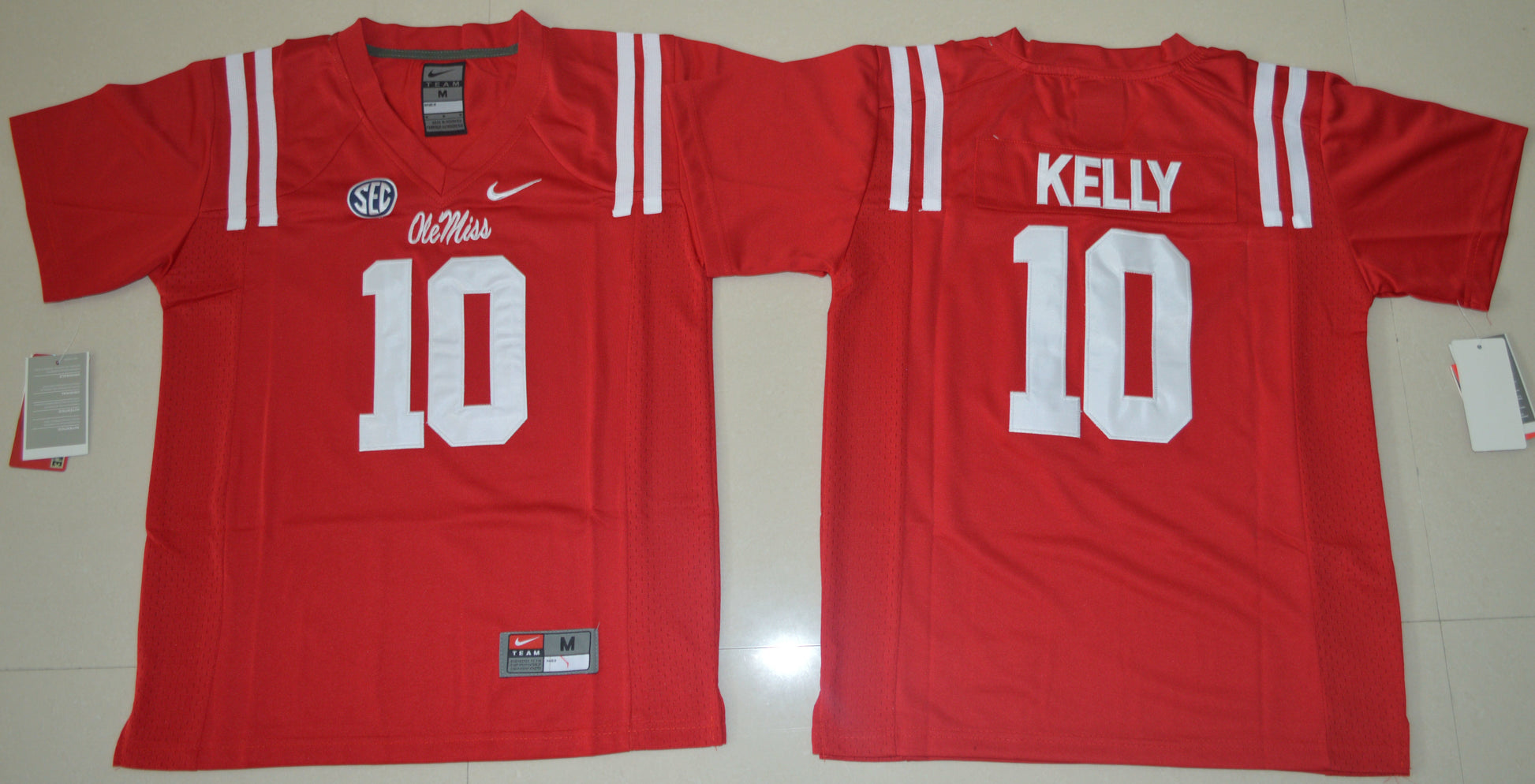 Chad Kelly 10 Red Youth College Football Jersey football jersey product view 1