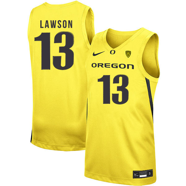 Chandler Lawson 13 Yellow College Football Jersey football jersey product view 1