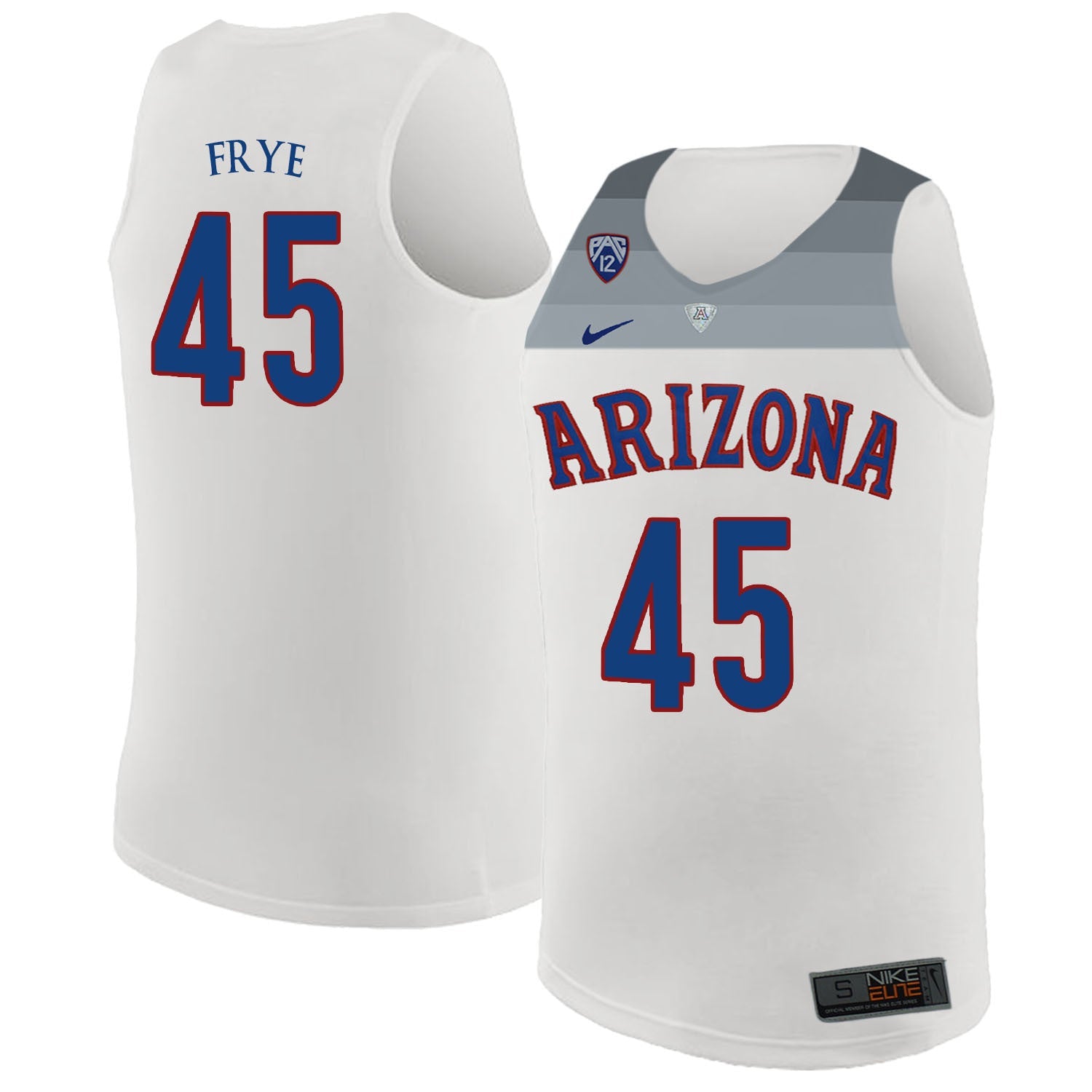 Channing Frye 45 White College Football Jersey football jersey product view 1