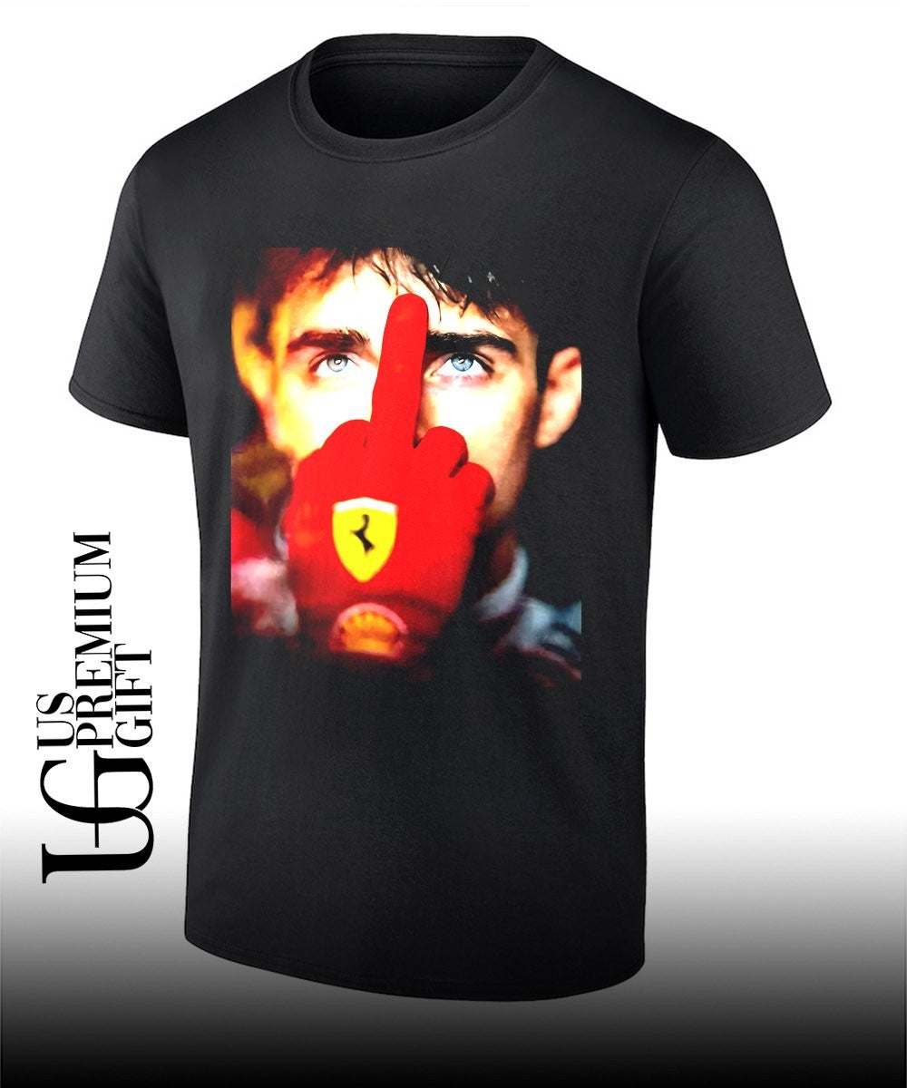 Charles Leclerc 16 F1 middle finger shirt Unisex T-shirt, Sweatshirt, Hoodie, Long Sleeve Tee - T-Shirt, Sweatshirt, Hoodie