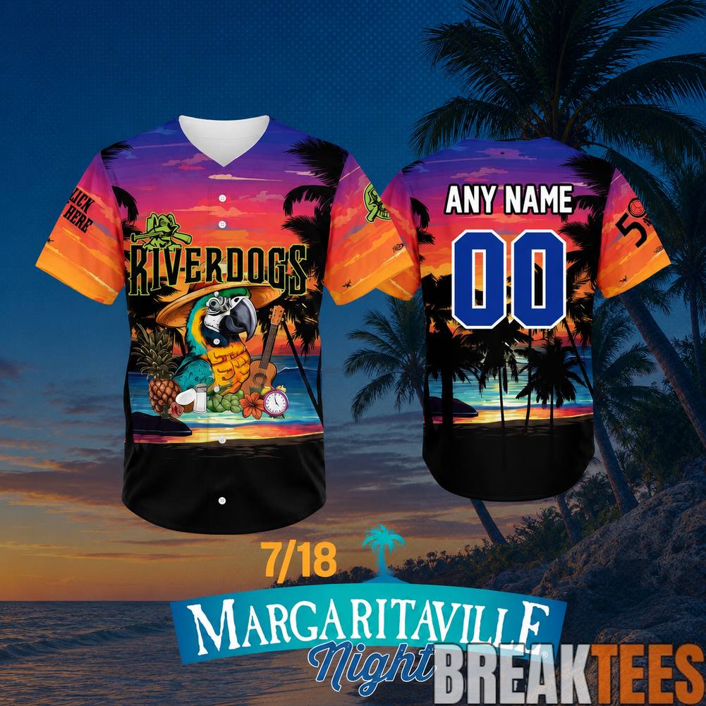Charleston Riverdogs x Margaritaville Night 2026 Baseball Jersey Unisex T-shirt, Sweatshirt, Hoodie, Long Sleeve Tee - T-Shirt, Sweatshirt, Hoodie