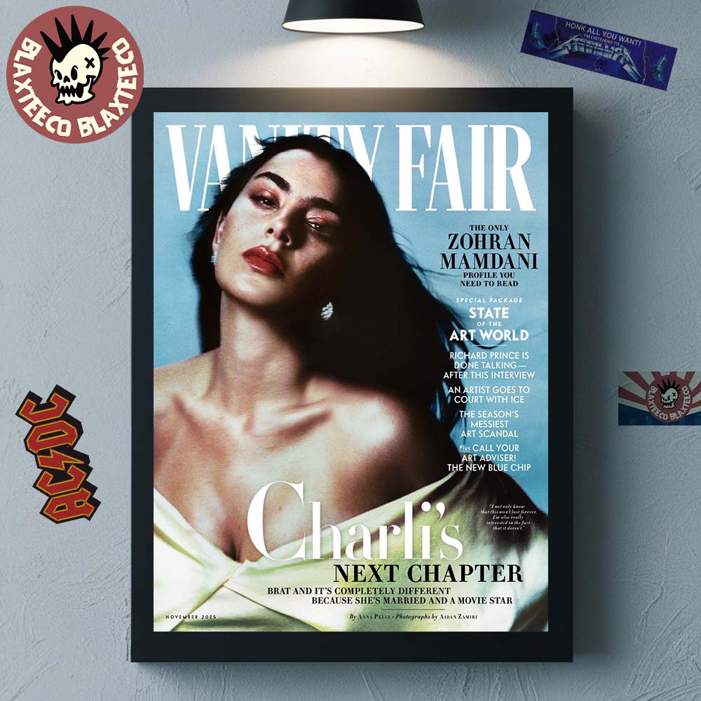Charli XCX Graces The Cover Of Vanity Fair Magazine November 2025 Charis Next Chapter Home Decor Poster Canvas - T-Shirt, Sweatshirt, Hoodie