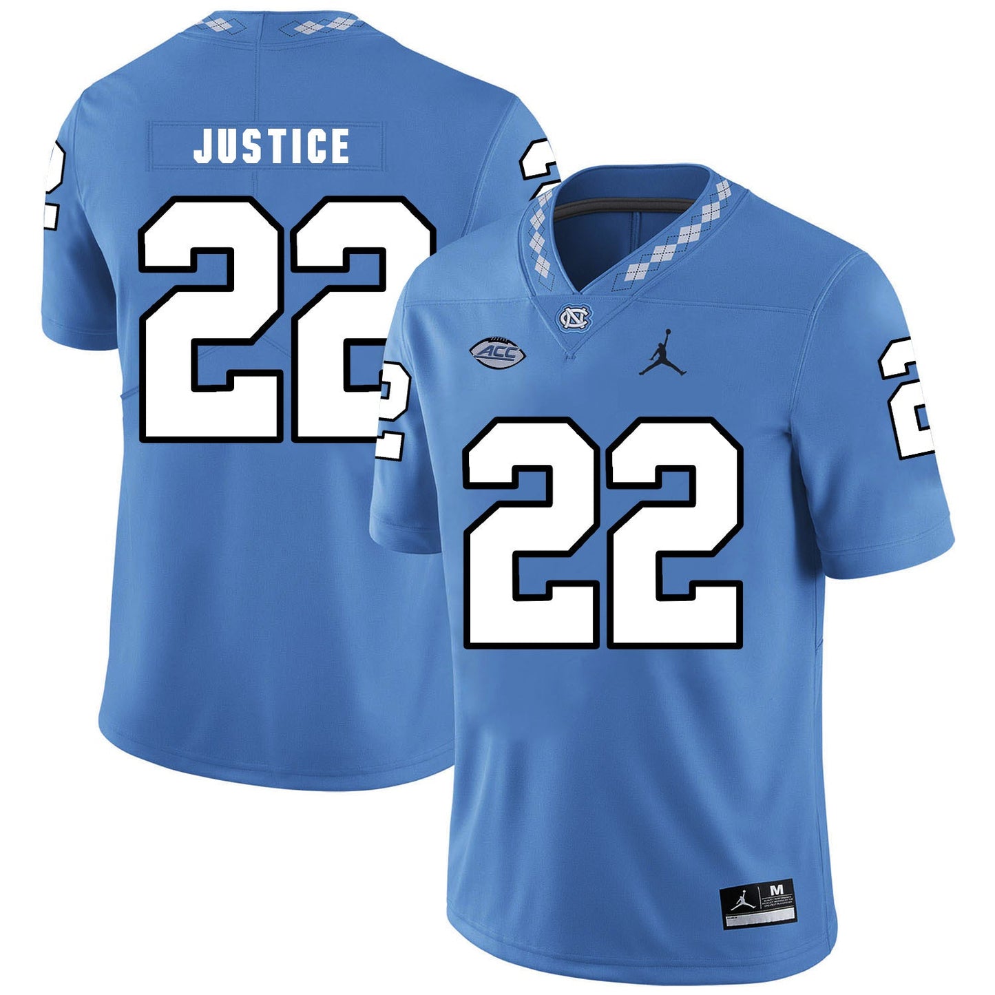 Charlie Justice 22 Carolina Blue College Football Jersey football jersey product view 1