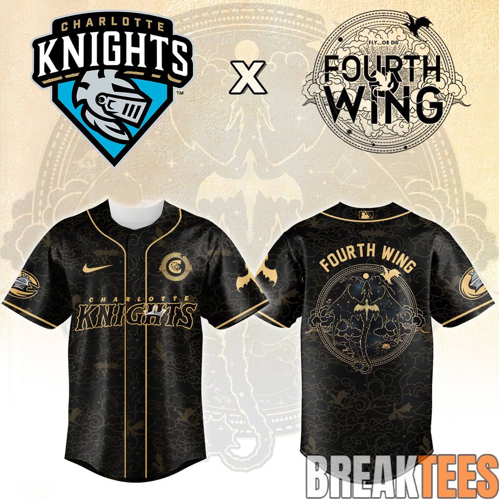 Charlotte Knights x Fourth Wing Special Baseball Jersey baseball jersey product view 1