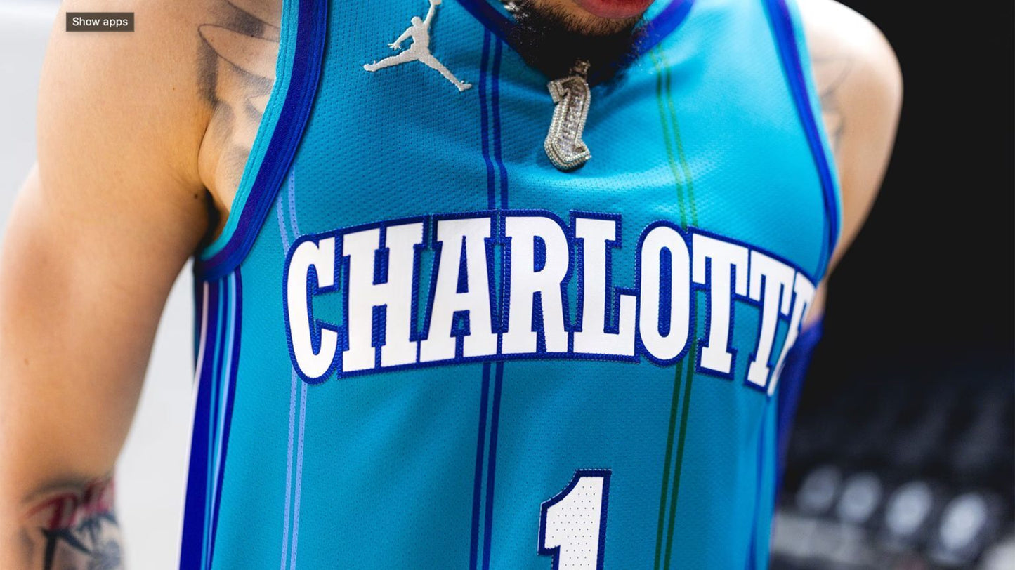 Charlotte Hornets 2023-24 Classic Jersey Style 3 Basketball Jersey basketball jersey product view 1