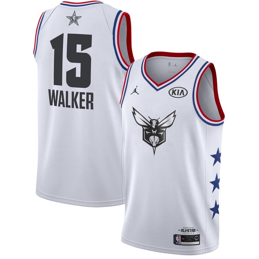 Charlotte Hornets #15 Kemba Walker 19 All-Star Hornets 15 White Basketball Jersey basketball jersey product view 1