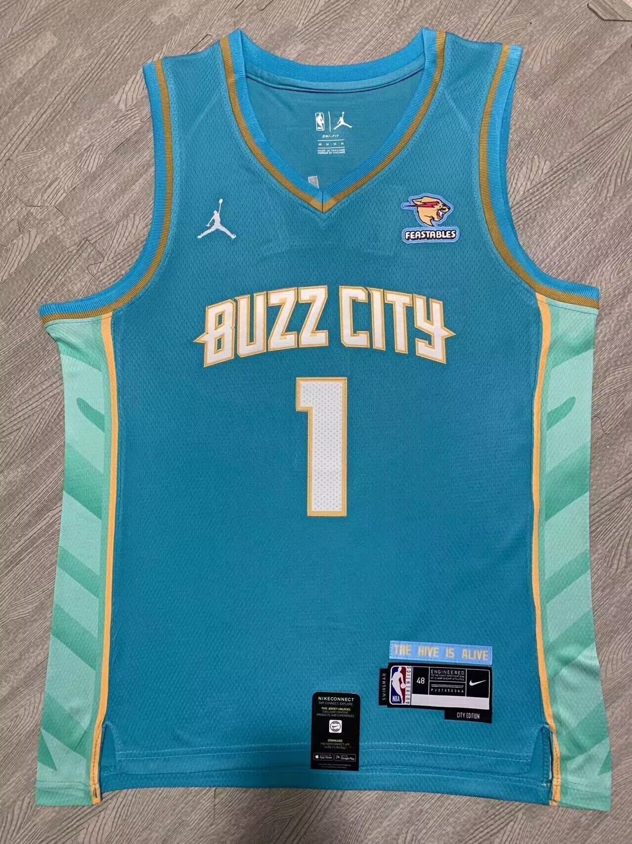 Charlotte Hornets #1 LaMelo Ball 24 Hornets 1 City Edition Style 2 Basketball Jersey basketball jersey product view 1