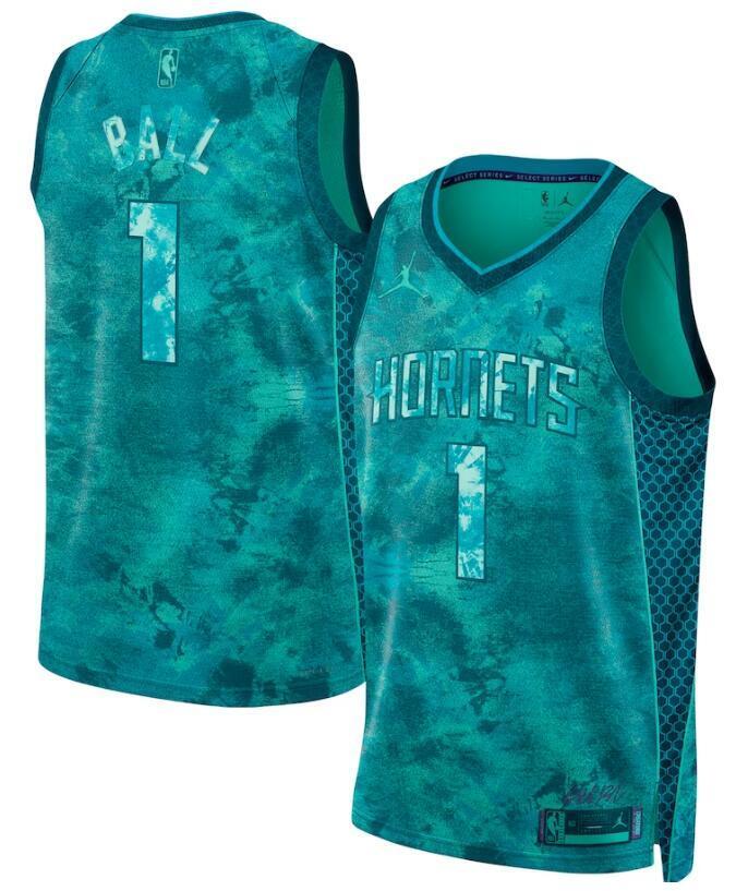 Charlotte Hornets #1 LaMelo Ball Brand Unisex Select Series Swingman Jersey - Teal Basketball Jersey basketball jersey product view 1