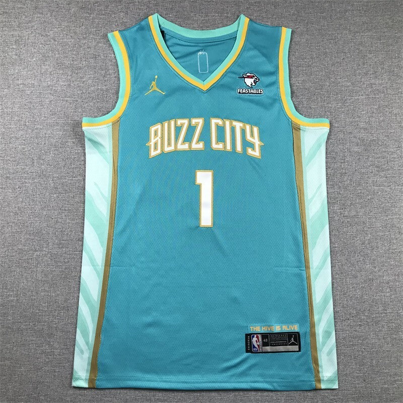 Charlotte Hornets #1 LaMelo Ball Hornets 1 City New s-xxl Style 1 Basketball Jersey basketball jersey product view 1