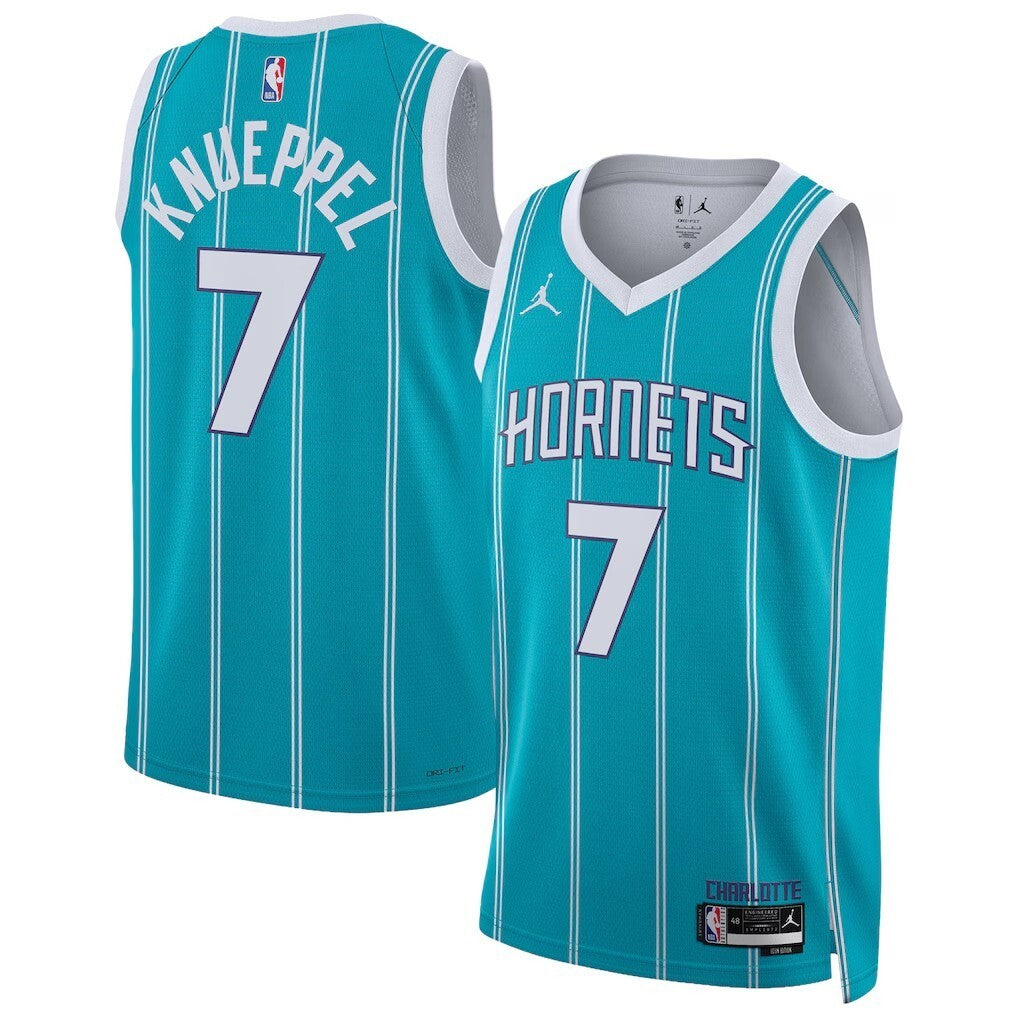 Charlotte Hornets #7 Kon Knueppel Swingman Jersey - Icon Edition - Teal Basketball Jersey basketball jersey product view 1
