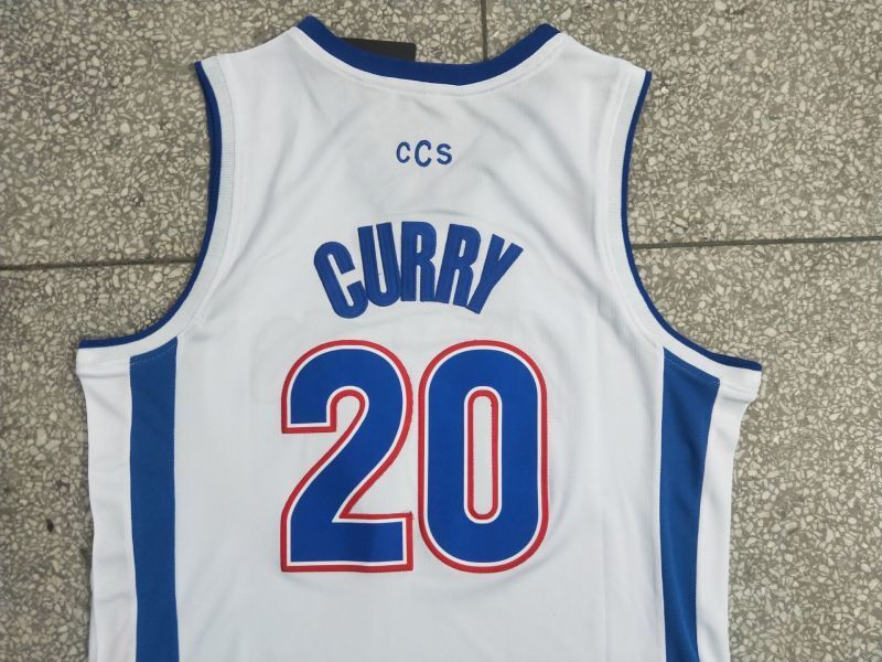 Charlotte Knights High School #30 Stephen Curry Curry High School 20 White Jersey Style 2 College Football Jersey football jersey product view 1