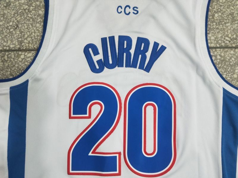 Charlotte Knights High School #30 Stephen Curry Curry High School 20 White Jersey Style 3 College Football Jersey football jersey product view 1