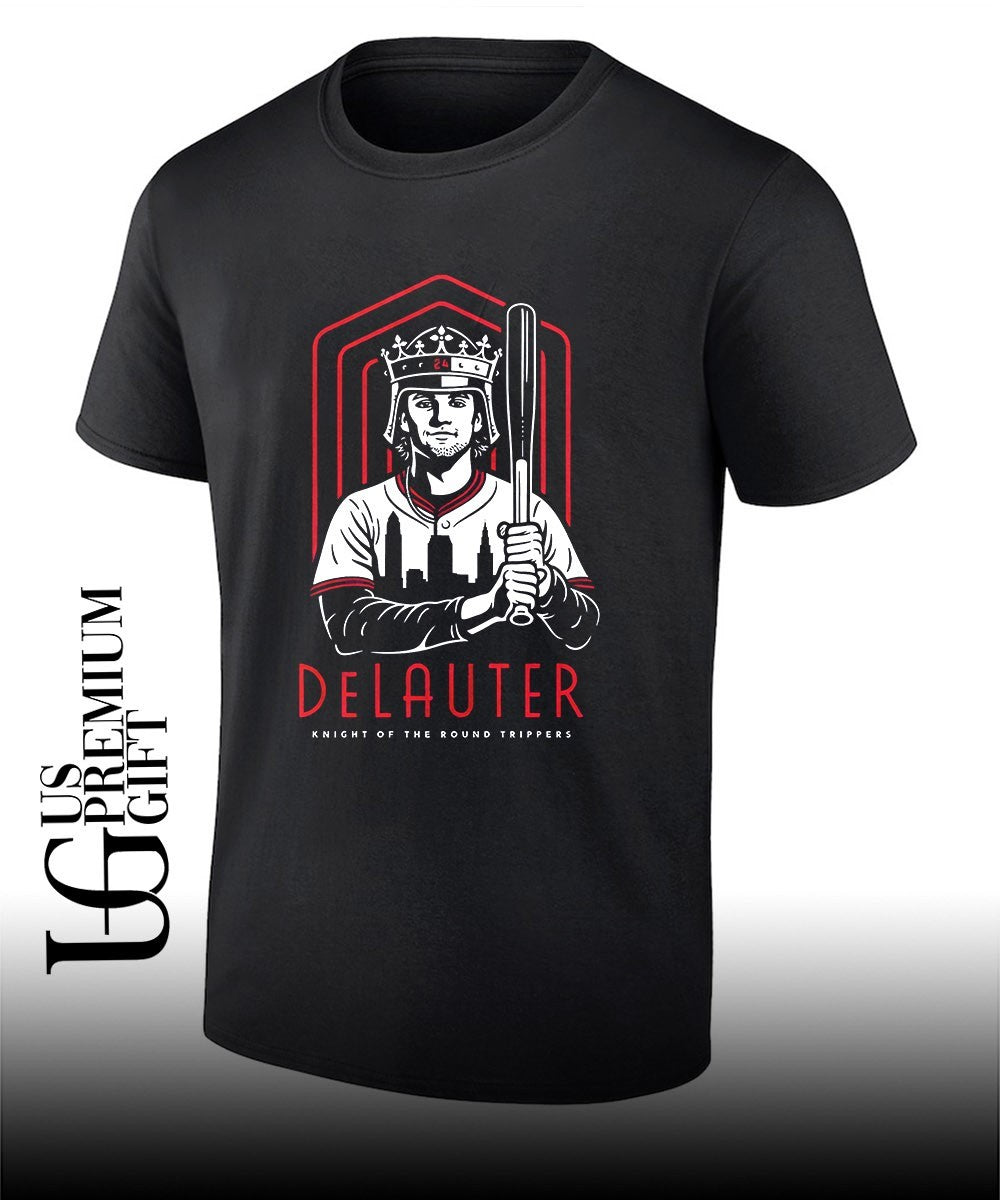 Chase Delauter Knight Of The Round Trippers Cleveland Guardians baseball shirt Unisex T-shirt, Sweatshirt, Hoodie, Long Sleeve Tee - T-Shirt, Sweatshirt, Hoodie