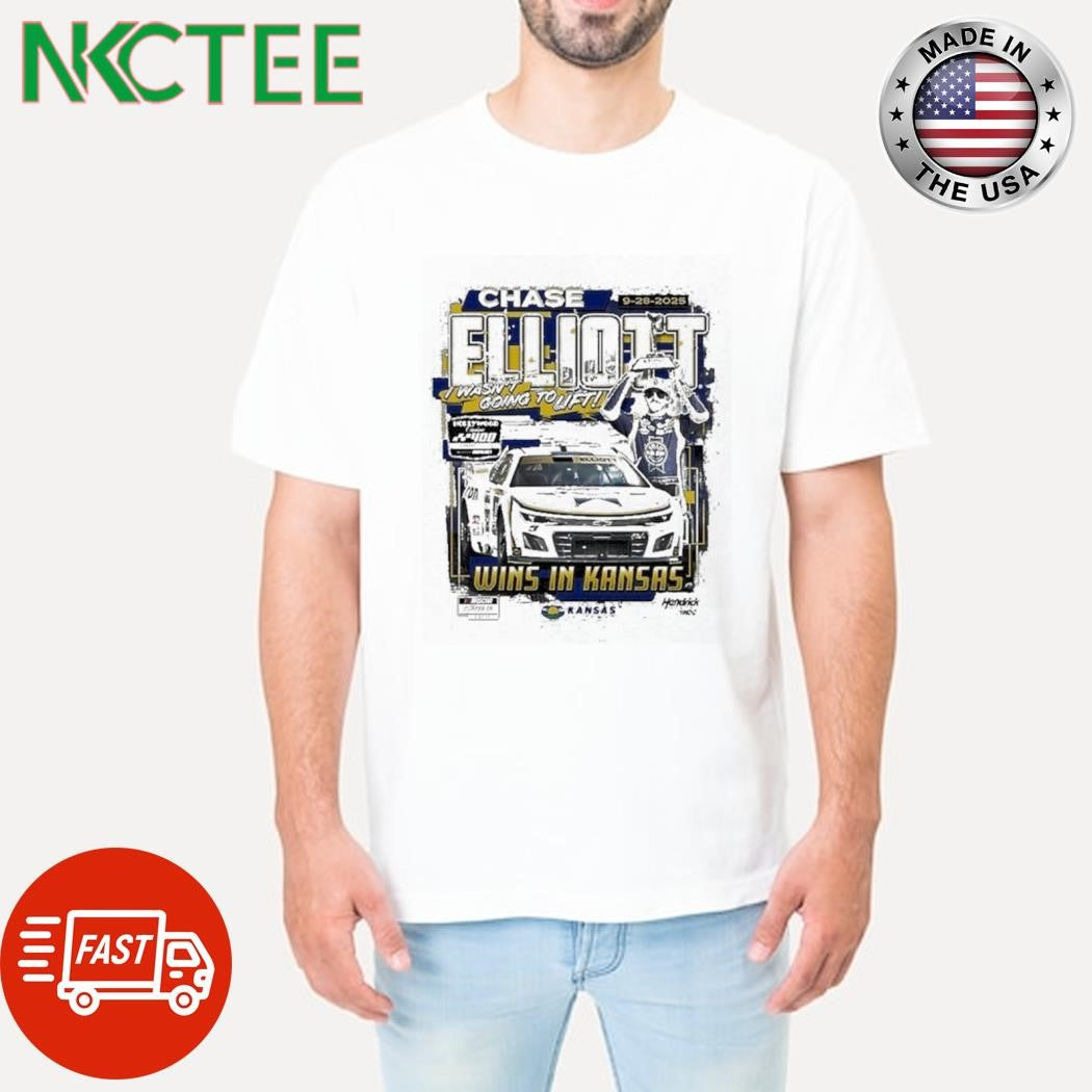 Chase Elliott Checkered Flag Sports 2025 Hollywood Casino 400 Race Winner car shirt Unisex T-shirt, Sweatshirt, Hoodie, Long Sleeve Tee - T-Shirt, Sweatshirt, Hoodie
