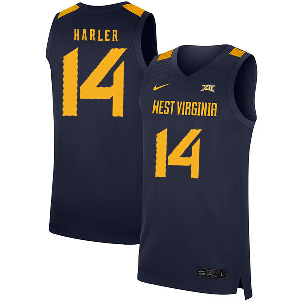 Chase Harler 14 Navy College Football Jersey football jersey product view 1