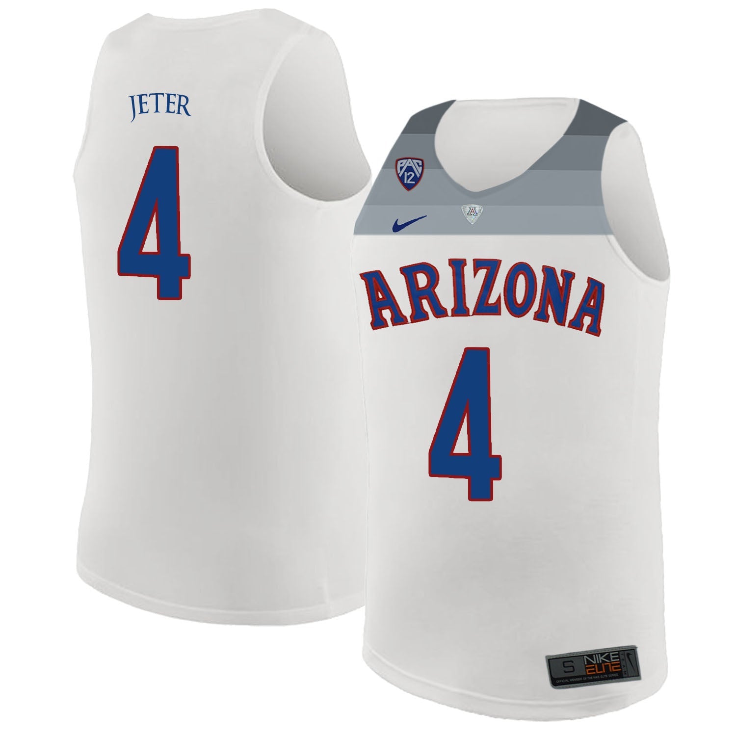 Chase Jeter 4 White College Football Jersey football jersey product view 1