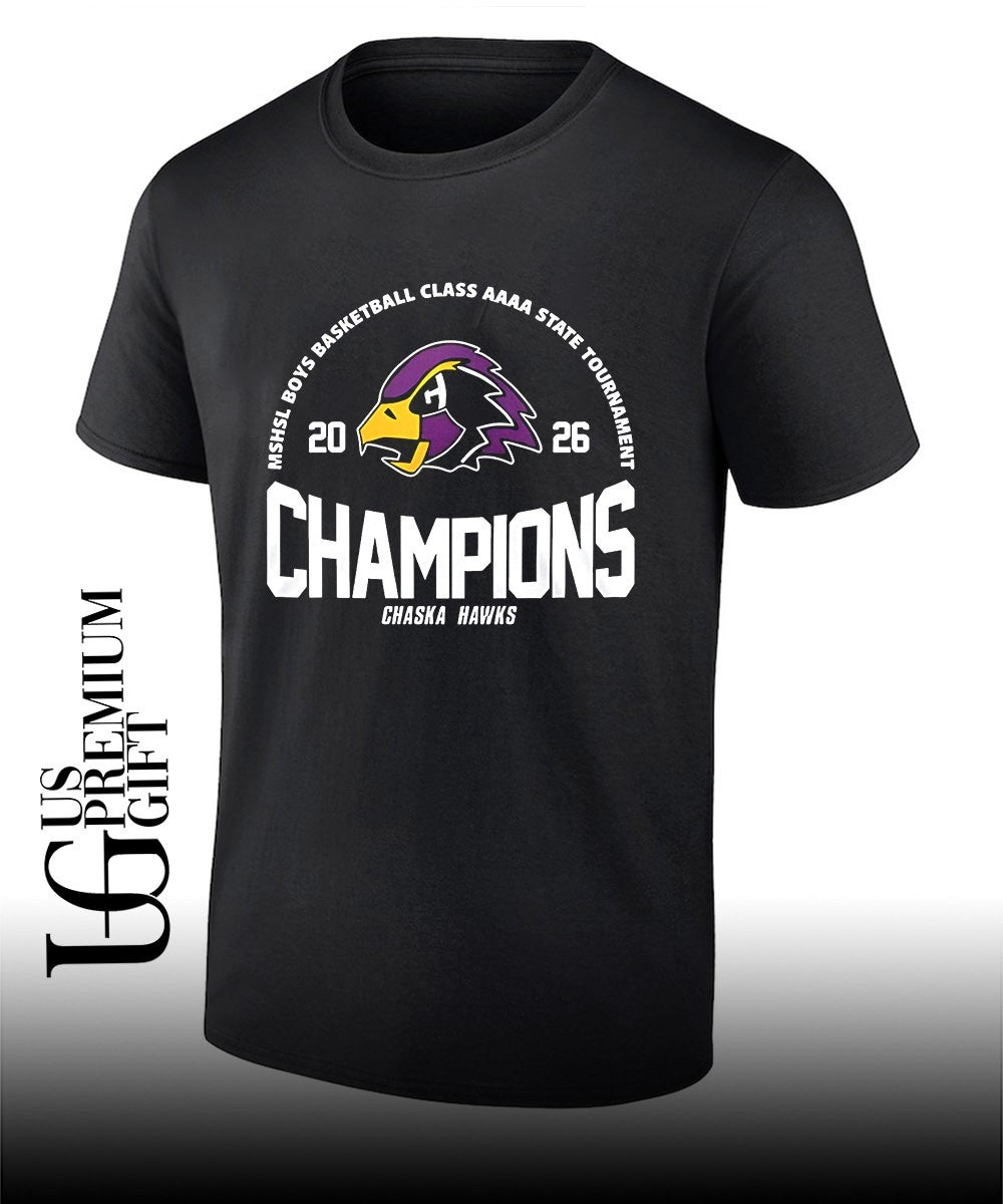 Chaska Hawks MSHSL Boys Basketball Class AAAA State Tournament Champions Unisex T-shirt, Sweatshirt, Hoodie, Long Sleeve Tee - T-Shirt, Sweatshirt, Hoodie