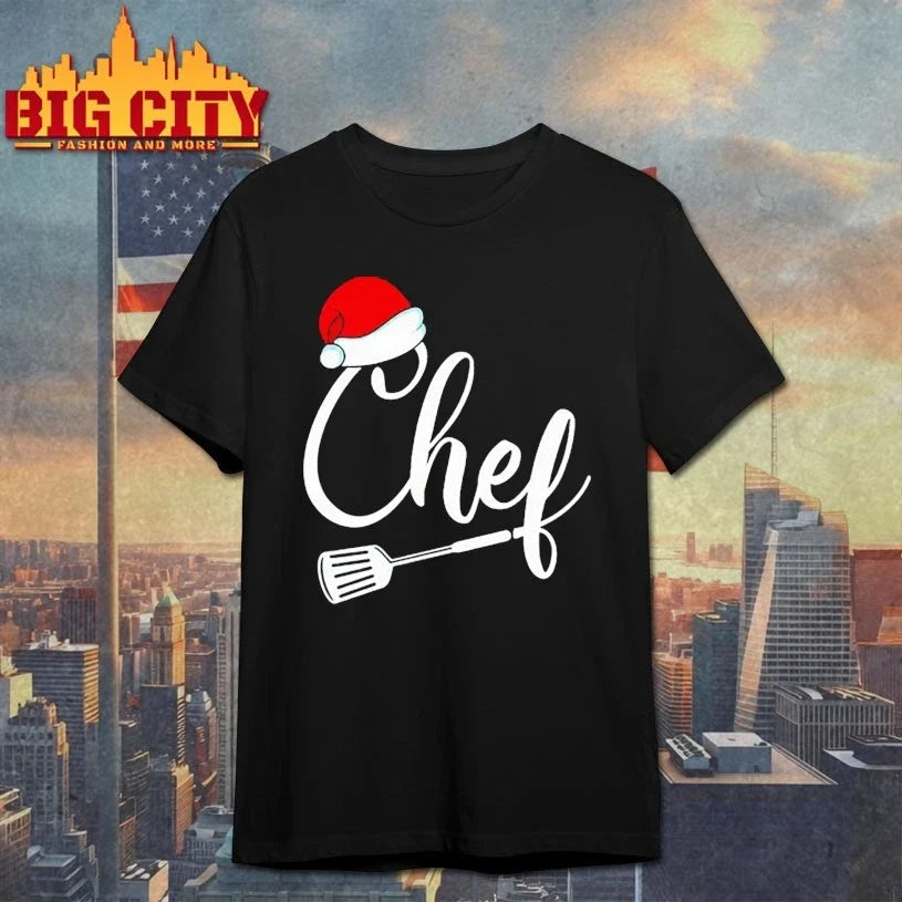 Chef Christmas Cook Hat santa shirt Unisex T-shirt, Sweatshirt, Hoodie, Long Sleeve Tee - T-Shirt, Sweatshirt, Hoodie