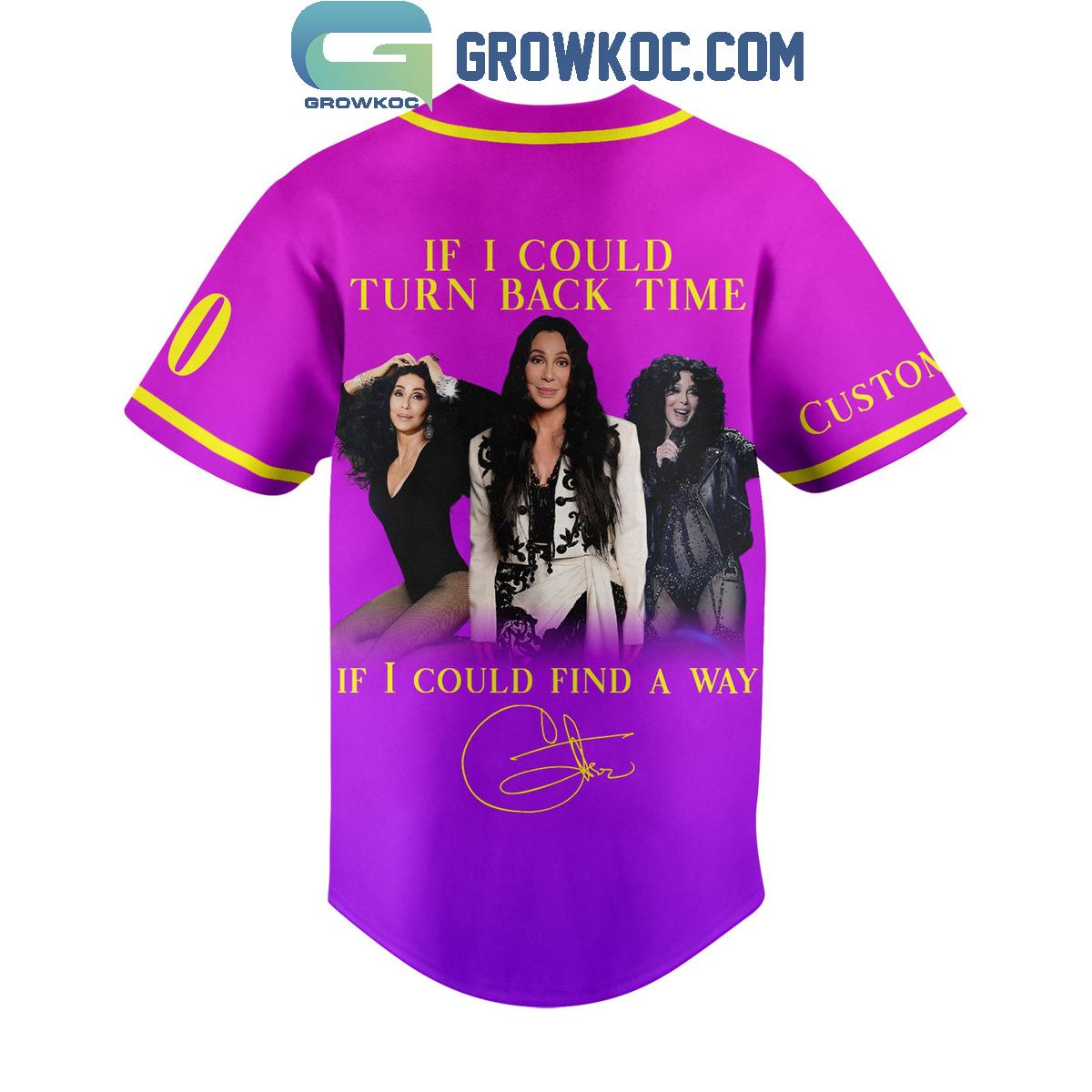 Cher Forever If I Could Turn Back Time Personalized Baseball Jersey baseball jersey product view 3