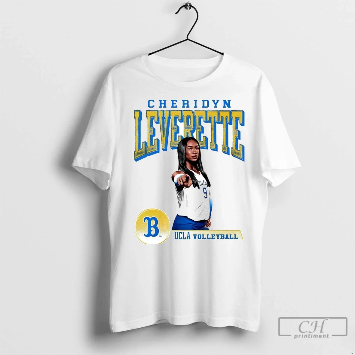 Cheridyn Leverette Cartoon Portrait Ucla Volleyball T Shirts Unisex T-shirt, Sweatshirt, Hoodie, Long Sleeve Tee - T-Shirt, Sweatshirt, Hoodie