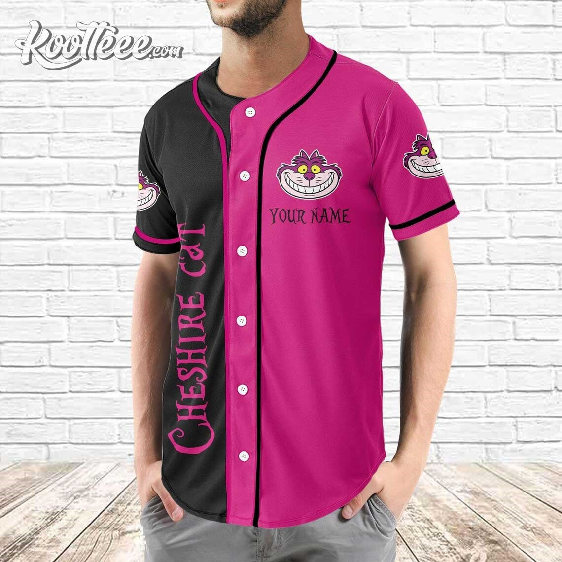 Cheshire Cat Alice In Wonderland Custom Name Baseball Jersey baseball jersey product view 2