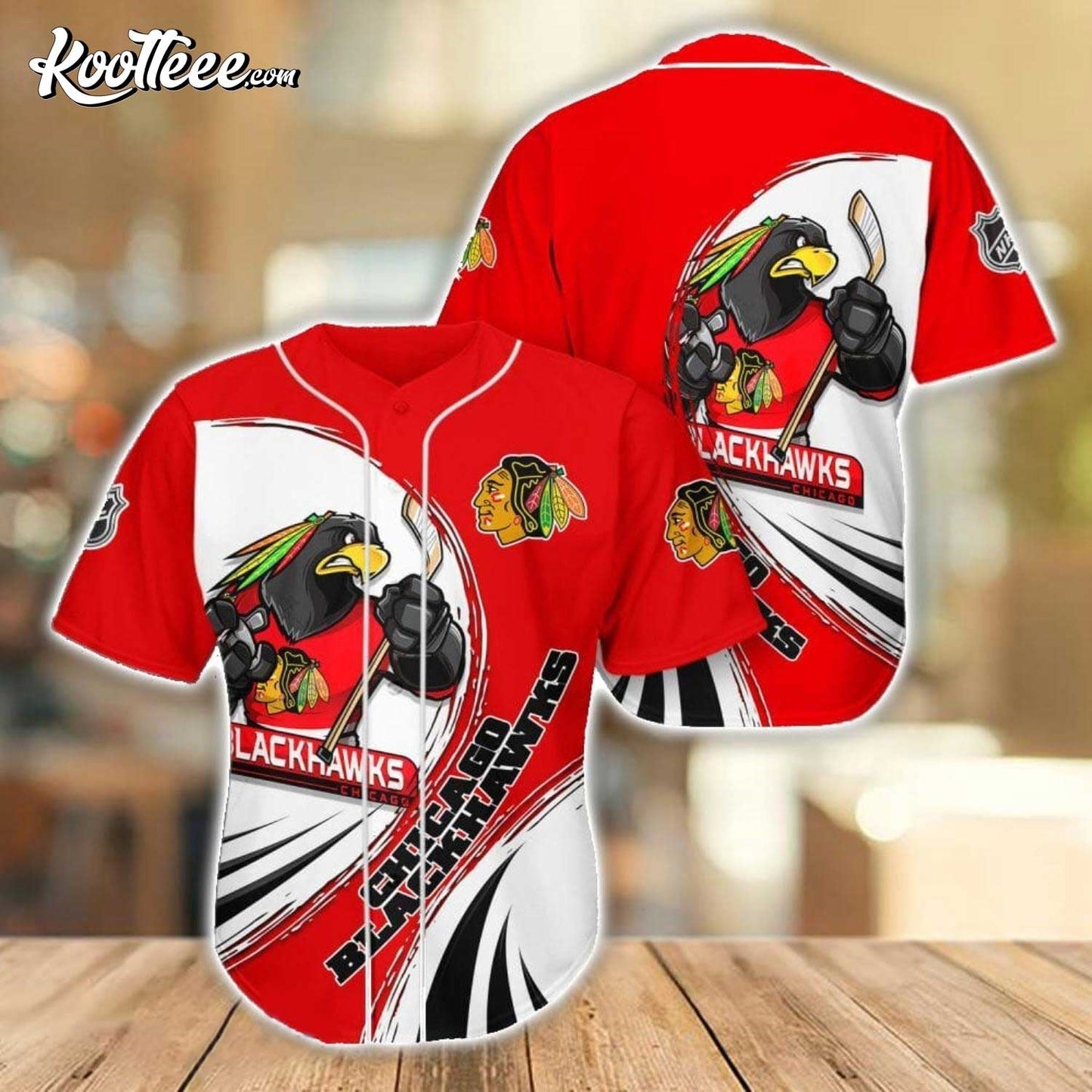 Chicago Blackhawks Sport Team Gift Baseball Jersey baseball jersey product view 1