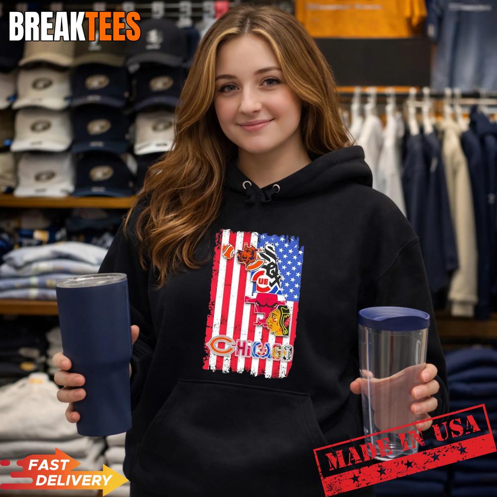 Chicago City Sports Bears White Sox Cubs Bulls US - Adult & Kids T-Shirts, Sweatshirts & Hoodies apparel design preview 2