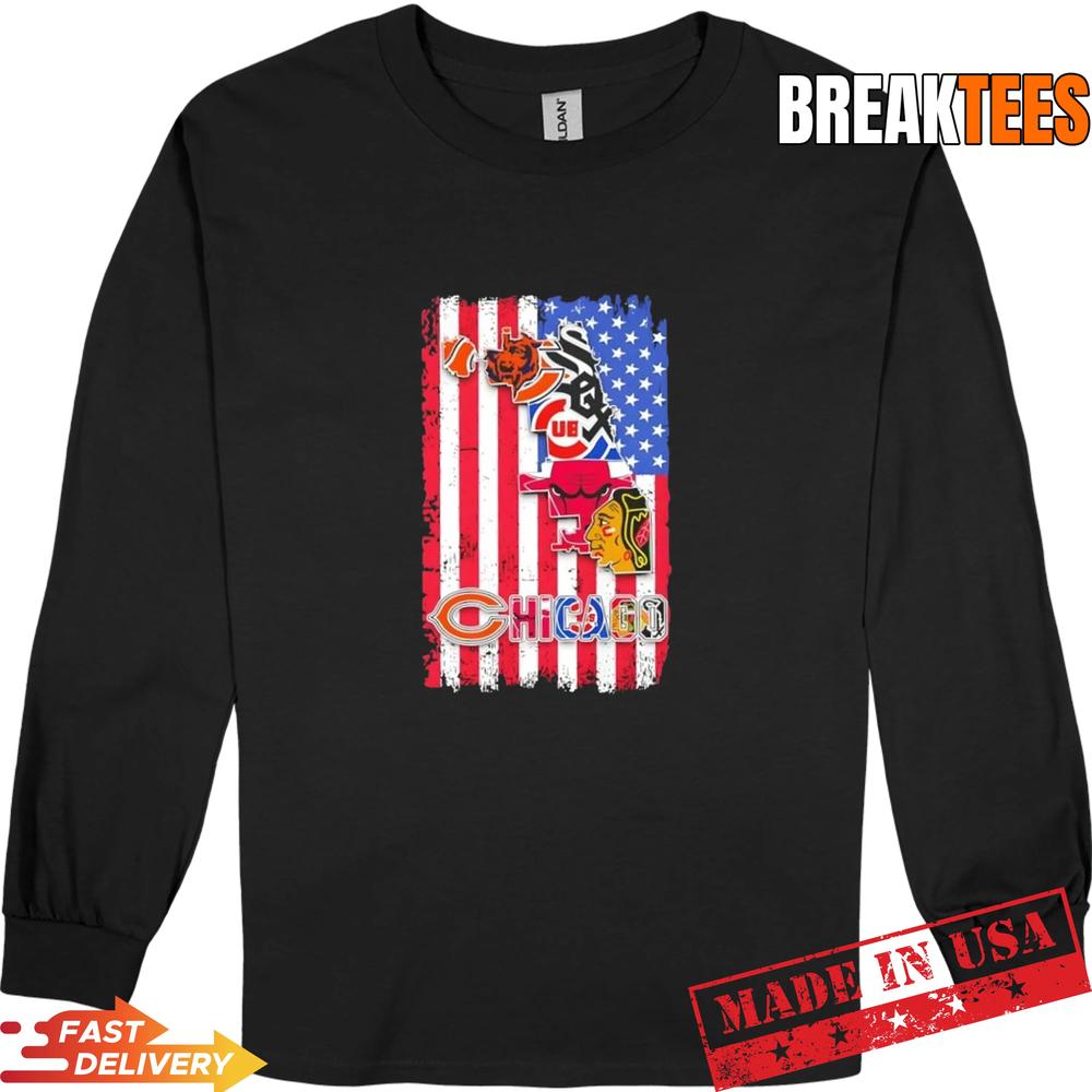 Chicago City Sports Bears White Sox Cubs Bulls US - Adult & Kids T-Shirts, Sweatshirts & Hoodies apparel design preview 3