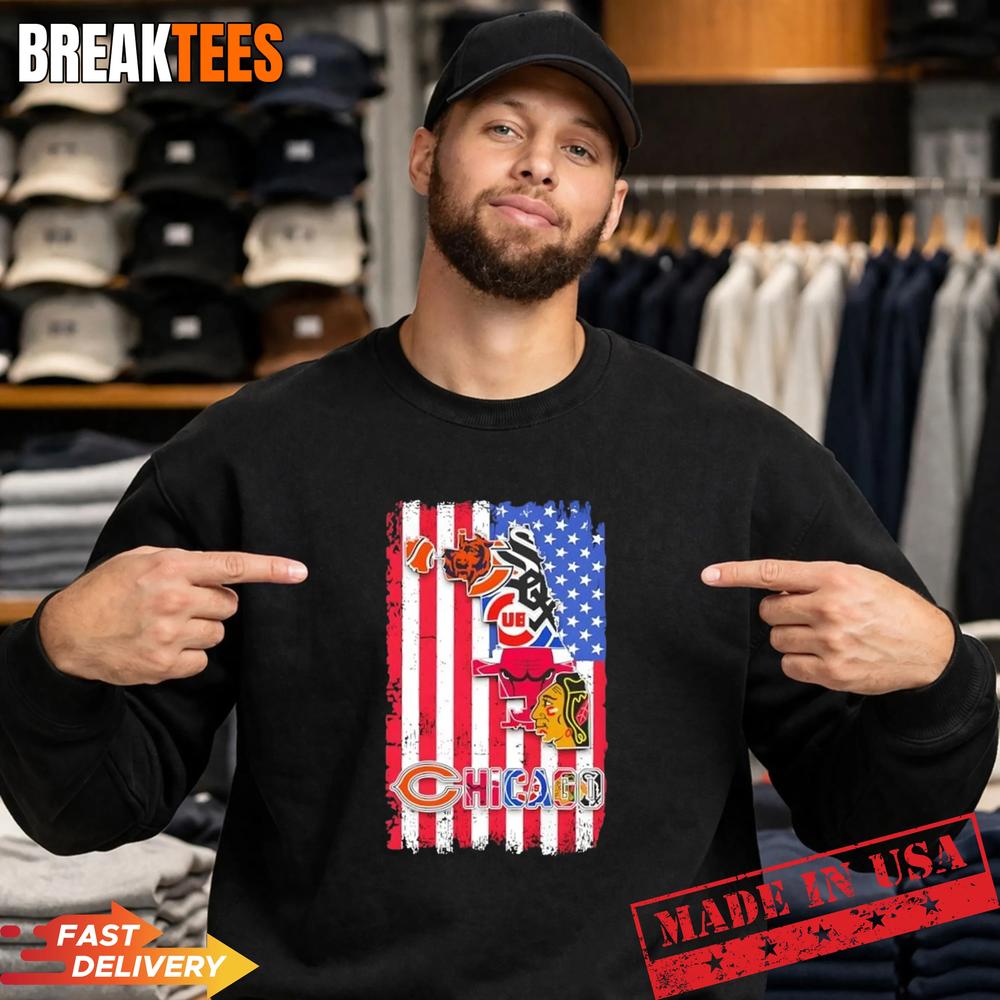 Chicago City Sports Bears White Sox Cubs Bulls US - Adult & Kids T-Shirts, Sweatshirts & Hoodies apparel design preview 4