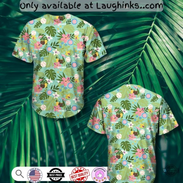 Chicago Cubs Hawaiian Baseball Jersey Shirt Giveaway 2025 baseball jersey product view 1
