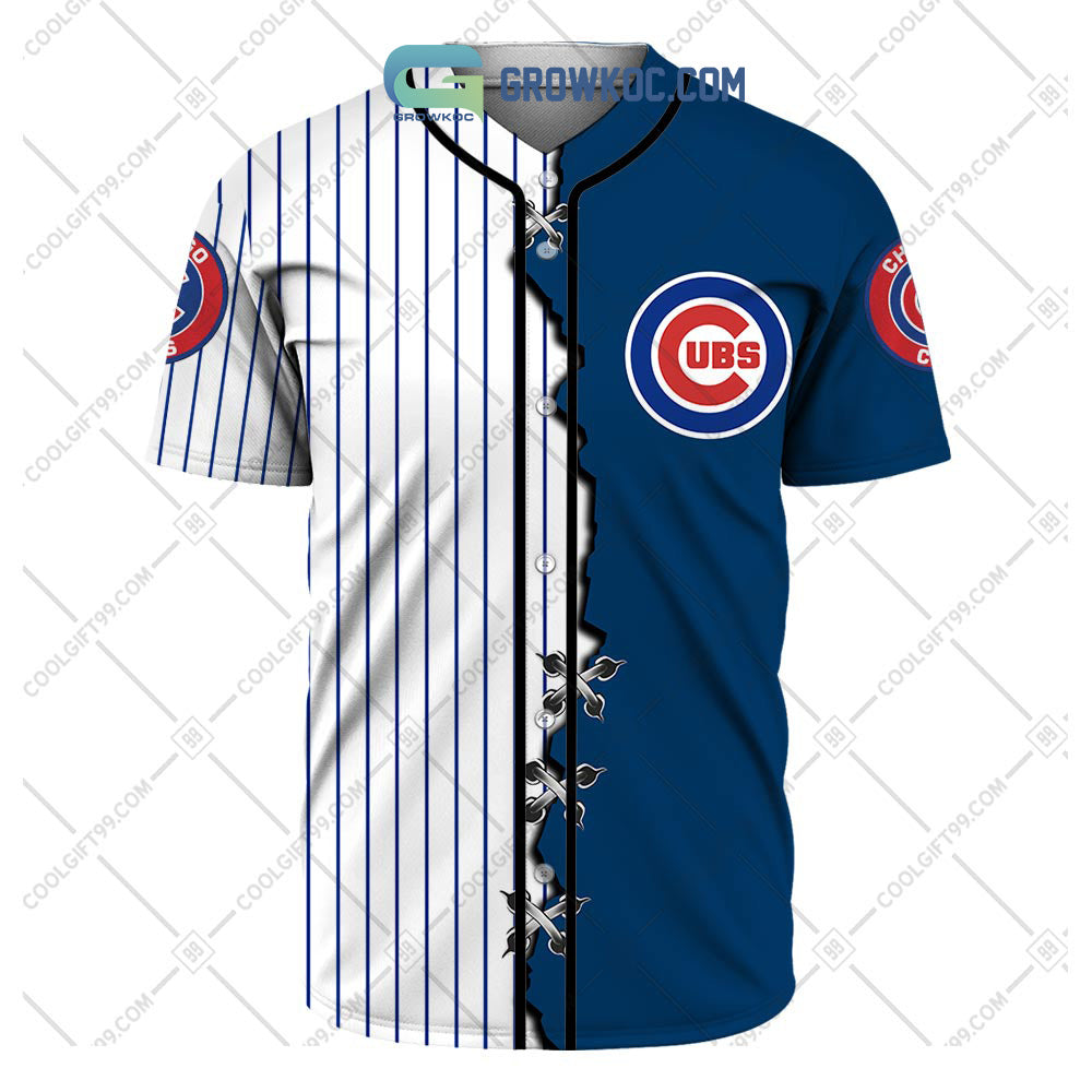 Chicago Cubs MLB Personalized Mix Baseball Jersey baseball jersey product view 2