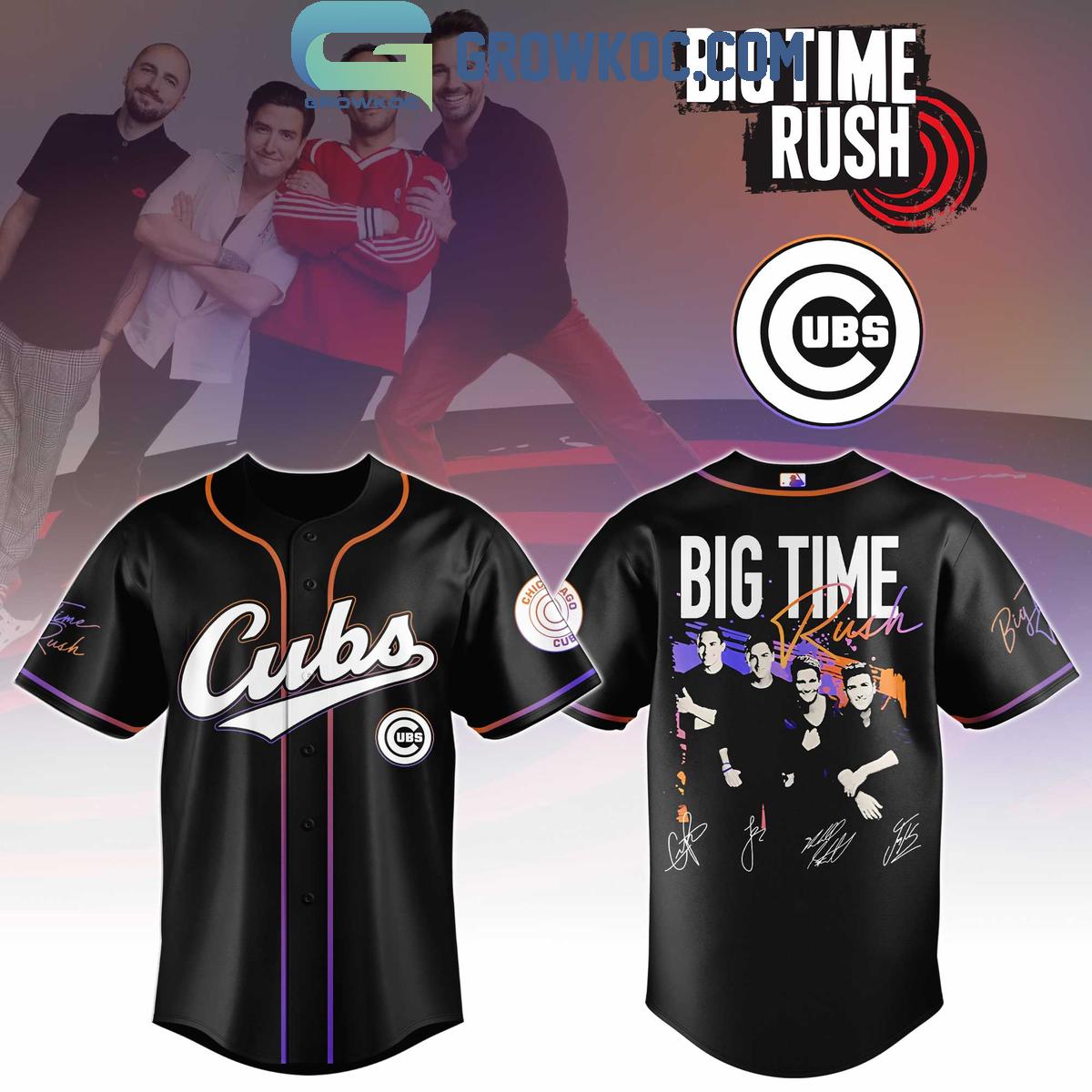 Chicago Cubs x Big Time Rush Tour 2025 Baseball Jersey baseball jersey product view 1