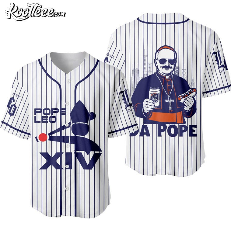Chicago Pope Leo XIV Da Pope Baseball Jersey baseball jersey product view 1