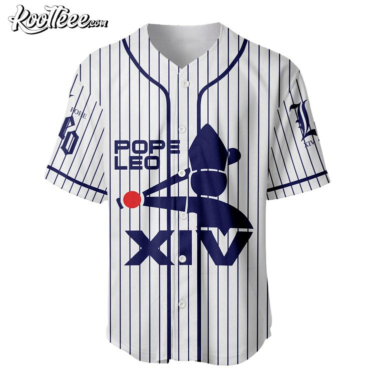 Chicago Pope Leo XIV Da Pope Baseball Jersey baseball jersey product view 2