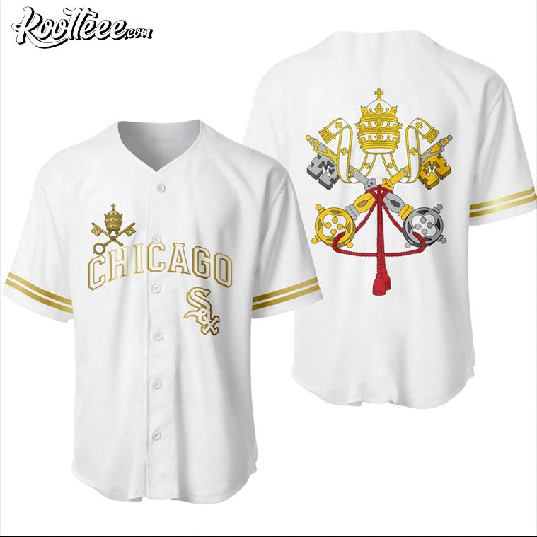 Chicago White Sox Pope Leo XIV Baseball Jersey baseball jersey product view 1