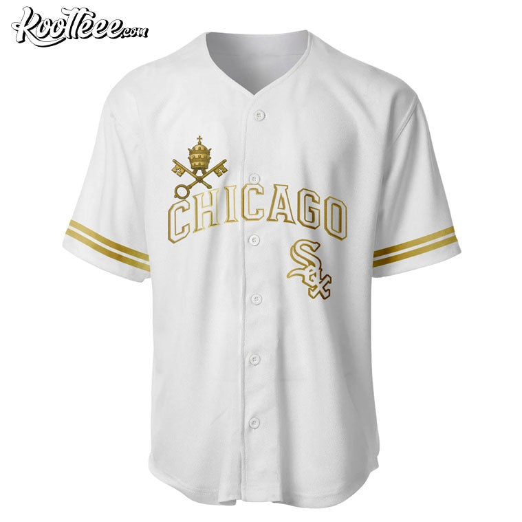 Chicago White Sox Pope Leo XIV Baseball Jersey baseball jersey product view 2