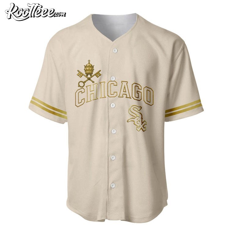 Chicago White Sox Pope Leo XIV Gift Baseball Jersey baseball jersey product view 2
