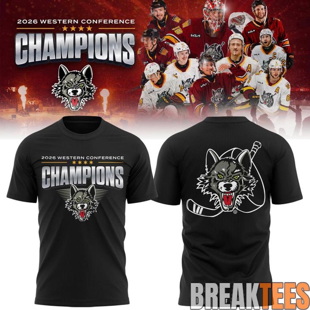 Chicago Wolves 2026 Western Conference Champions Shirt Unisex T-shirt, Sweatshirt, Hoodie, Long Sleeve Tee - T-Shirt, Sweatshirt, Hoodie