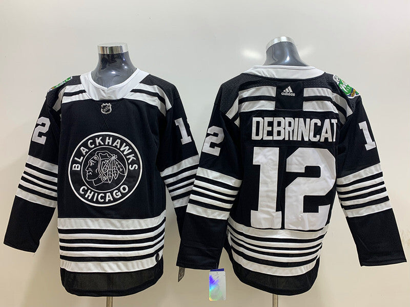 Chicago Blackhawks #12 Alex DeBrincat Hockey Jersey hockey jersey product view 1