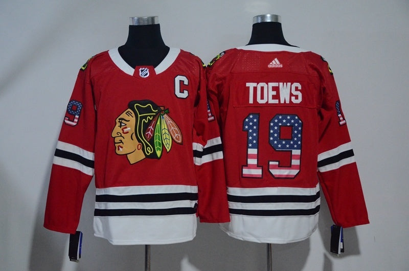 Chicago Blackhawks #19 Jonathan Toews Hockey Jersey hockey jersey product view 1