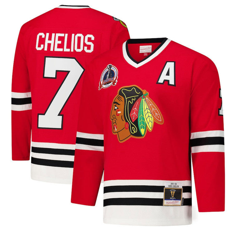 Chicago Blackhawks #7 Chris Chelios 1991-92 Power Play Hockey Jersey hockey jersey product view 1