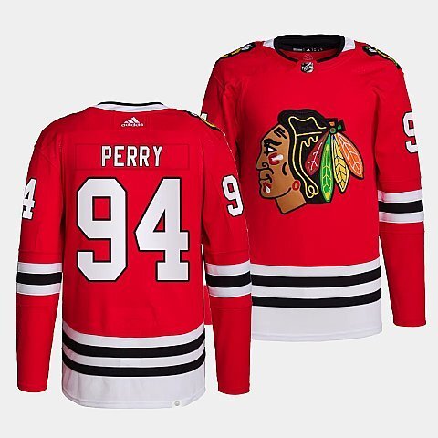 Chicago Blackhawks #94 Corey Perry Home Primegreen Authentic Pro Red Jersey Hockey Jersey hockey jersey product view 1