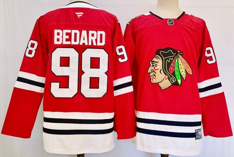 Chicago Blackhawks #98 Connor Bedard Style 3 Hockey Jersey hockey jersey product view 1