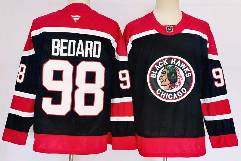 Chicago Blackhawks #98 Connor Bedard Style 4 Hockey Jersey hockey jersey product view 1