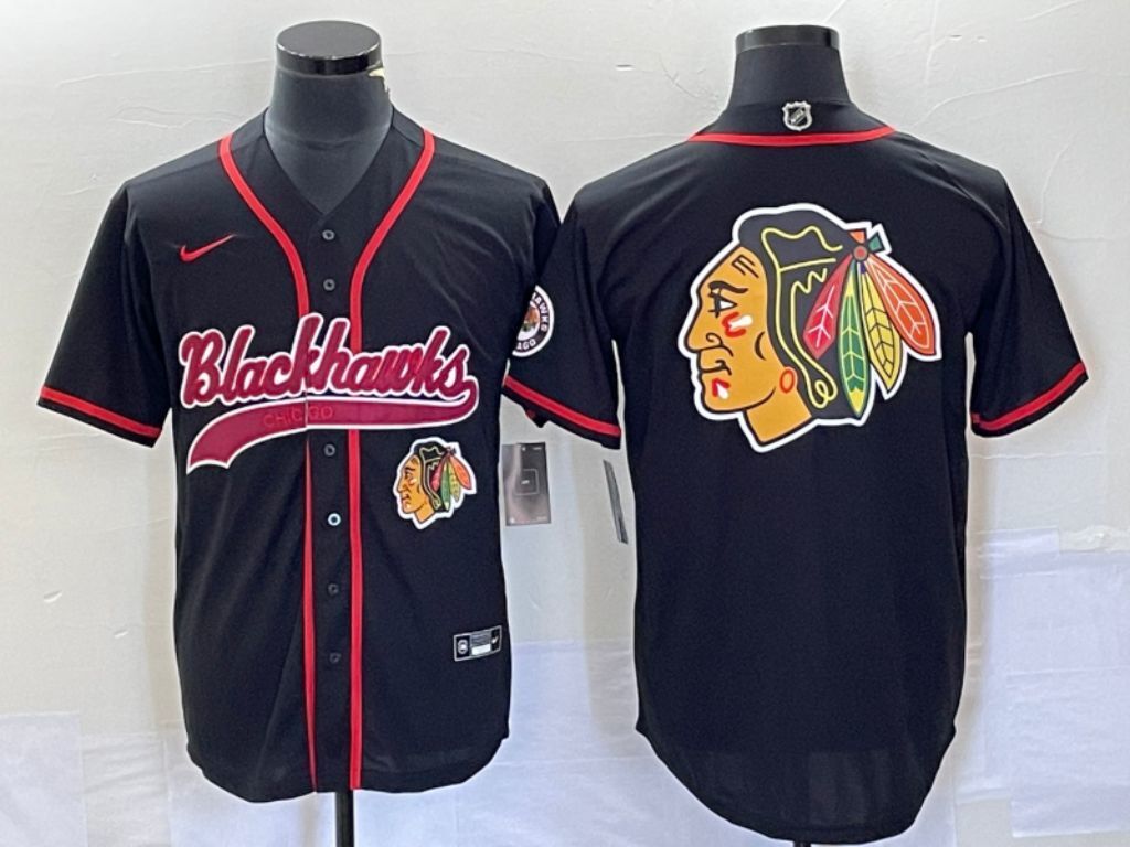 Chicago Blackhawks nhl Collaboration Style 1 Hockey Jersey hockey jersey product view 1