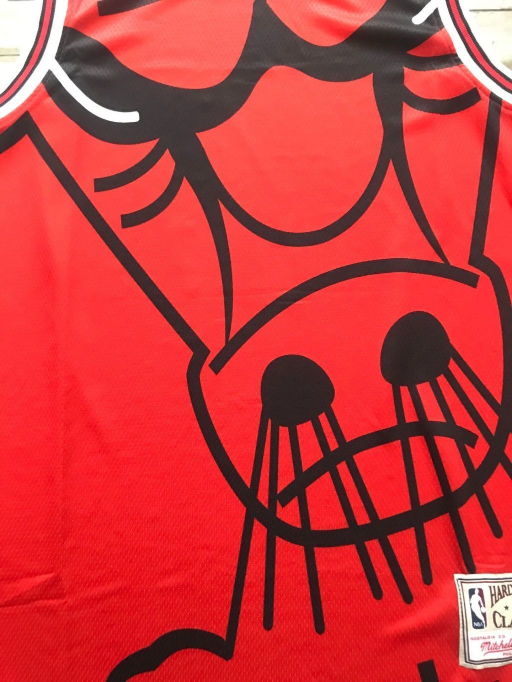 Chicago Bulls Bulls mitchell&ness Retro Red Style 4 Basketball Jersey basketball jersey product view 1