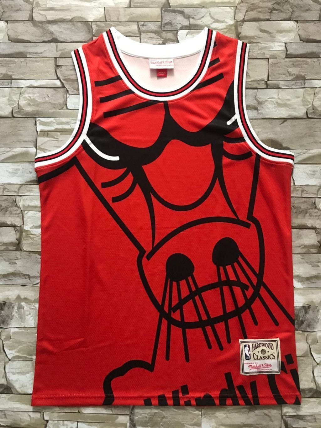 Chicago Bulls Bulls mitchell&ness Retro Red Style 5 Basketball Jersey basketball jersey product view 1